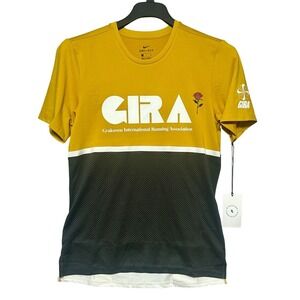Nike Gyakusou Mens S Running T-Shirt‎ Yellow CD7111-793 New